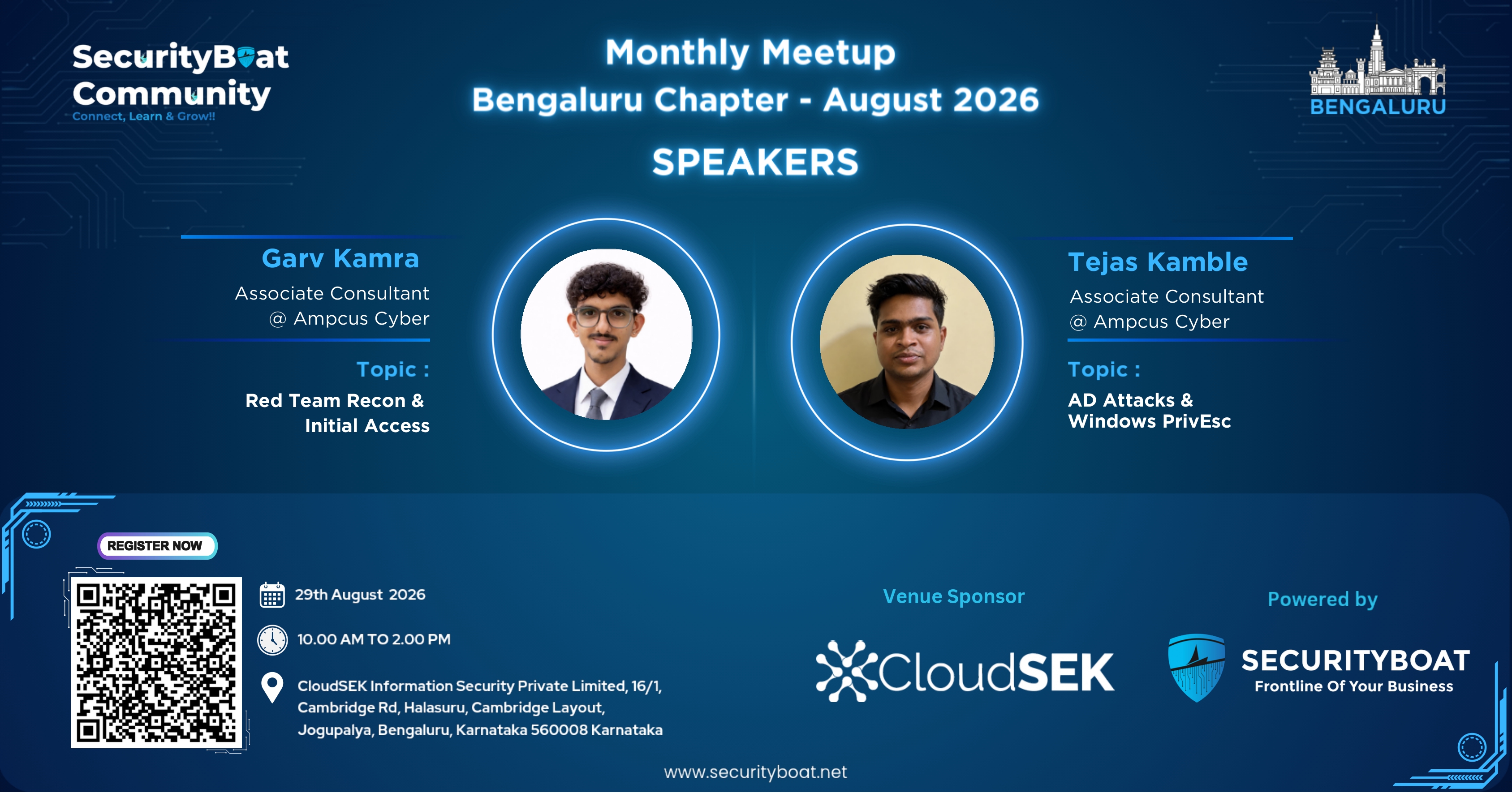SecurityBoat Community Bangalore Chapter - Monthly Meetup (August 2026)